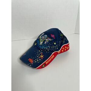 Disney Parks Toy Story Buzz Lightyear Blue Red Toddler Child's Baseball Cap Hat